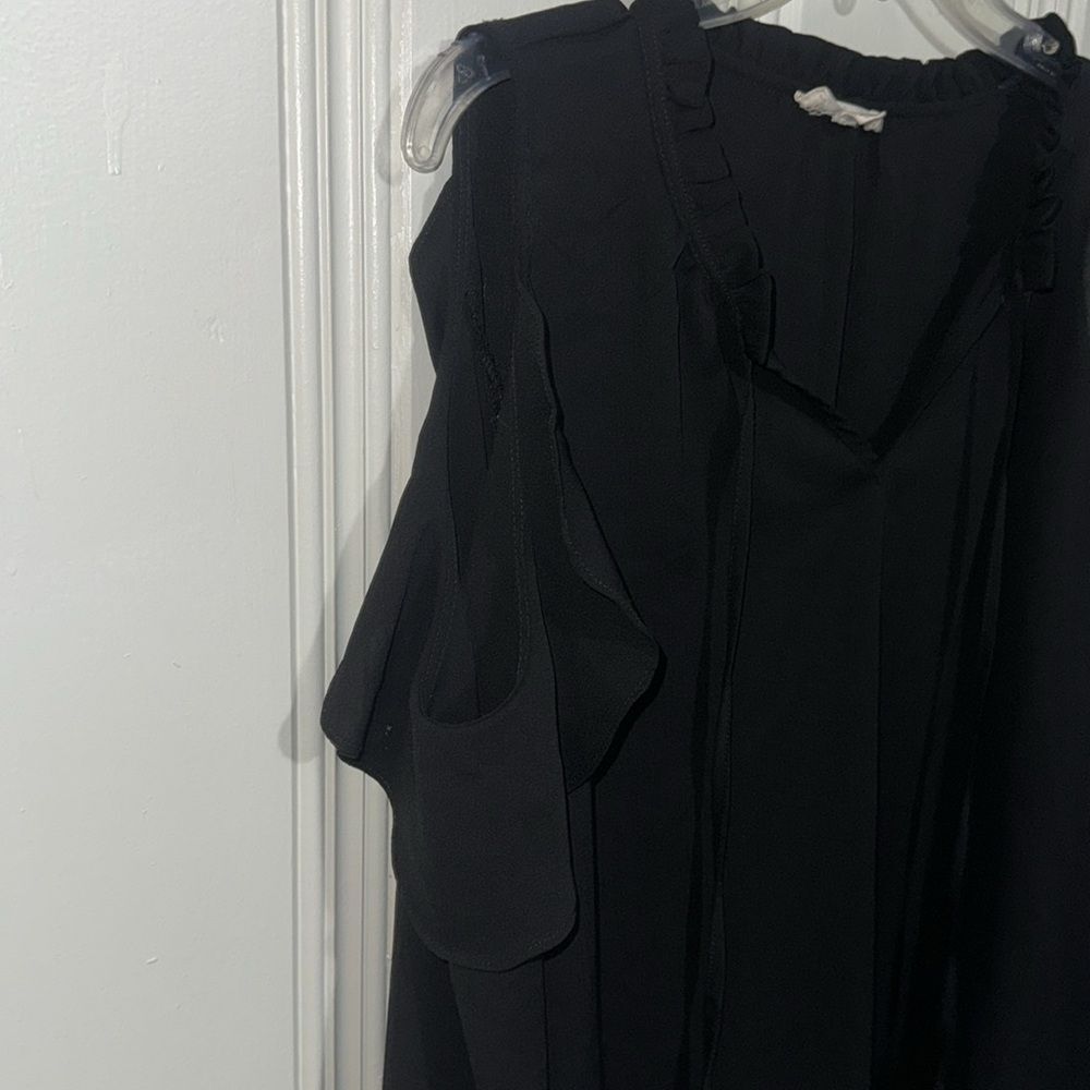 Black Open Shoulder Blouse by ee:some Size Large - Picture 3 of 6